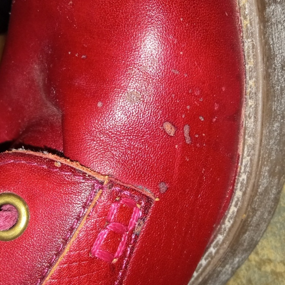 L'ATISTE Marty Red Lace Up Boots with Chunky Sole Size 41 - Picture 9 of 9
